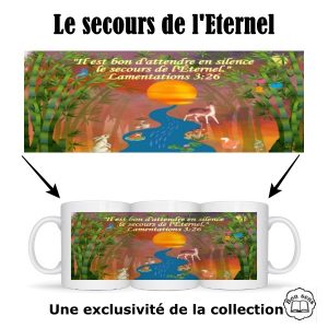 Mug à texte - Le secours de l'Eternel